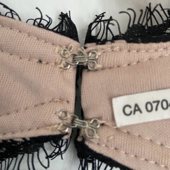 Betsy & Adam Black  Lace Illusion Dress size 8 - Picture 4 of 14